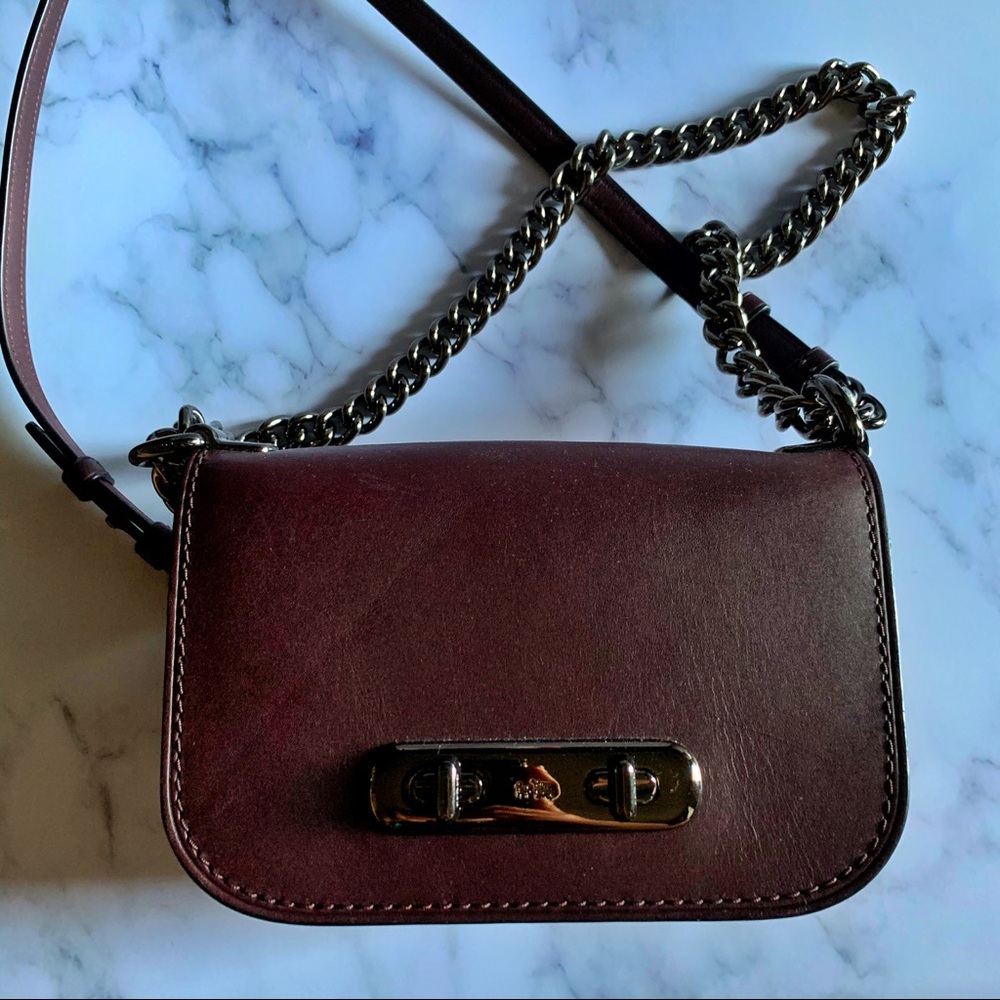 Coach Ox Blood Swagger Shoulder/CrossBody Bag